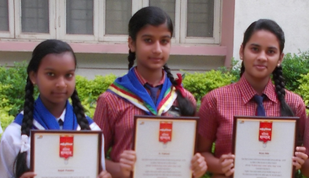 Ms. Anjali Pandey, Ms. Simran Paliwal, Ms. Arya Jain Secured Above 90% in Academics - Ryan Intetrnational School, SXHS Jabalpur