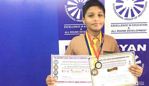 Shresht Patil gets 1st place at the Tang-soo-do Championship