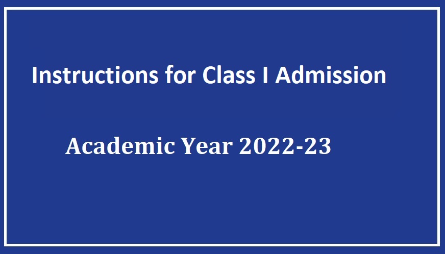 Instructions for Class I admission 