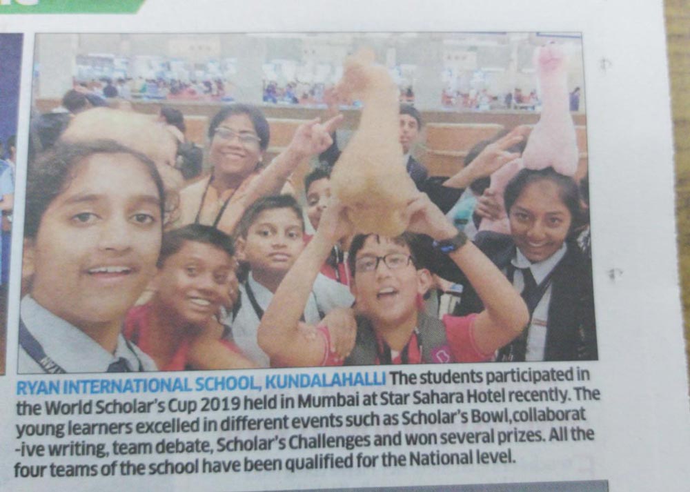 World Scholar's Cup - Ryan International School Kundalahalli - Ryan Group