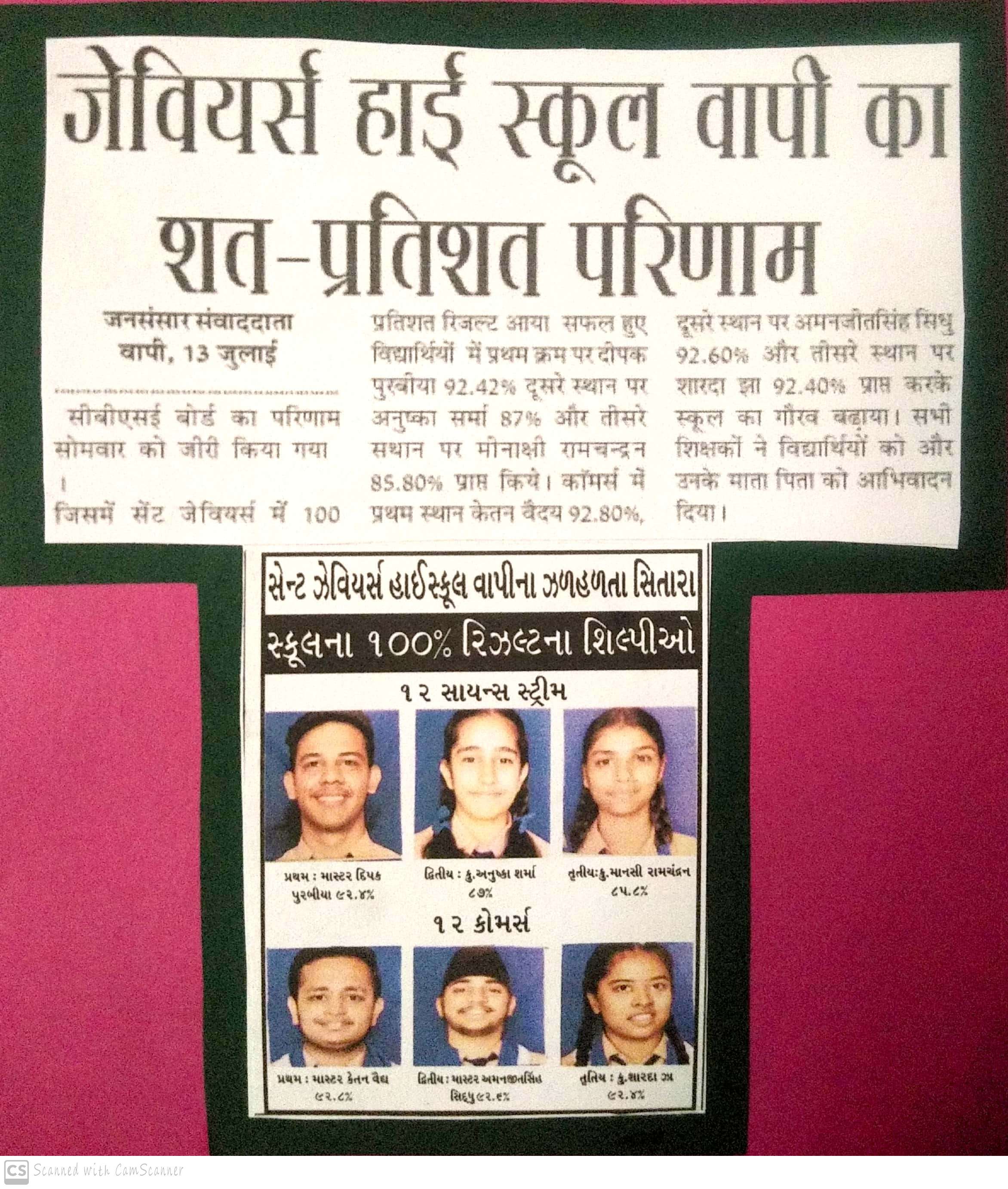 Std Xii Cbse Result Was Featured In Nishpaksh Jansansar